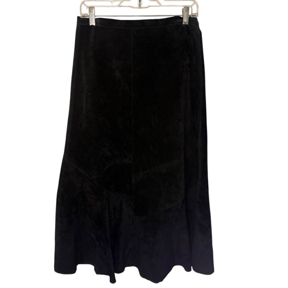 Chico's Women's Black Flare Midi Skirt Size 6 (Chico’s size 1) Casual